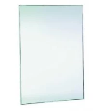 зеркало антивандальное 600х450 с рамкой из нержавеющей стали матовой