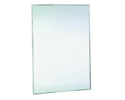 зеркало антивандальное 600х450 с рамкой из нержавеющей стали глянцевой