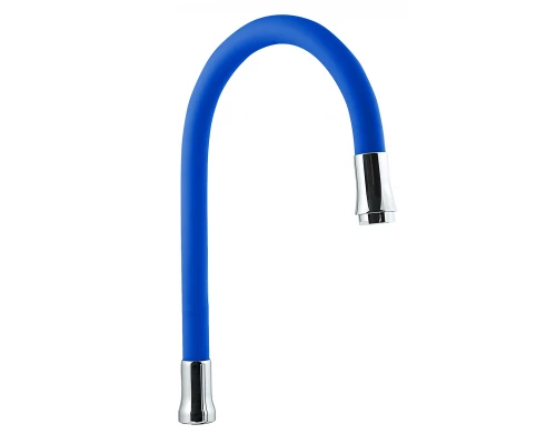 Излив гибкий из силикона,с аэратором, цвет синий., СЛАВЕН, 115