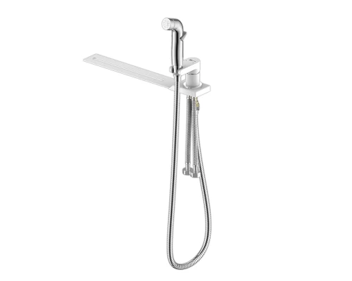 Solo Смеситель для биде, гигиен.душ держ.на унитаз, р/ОД, хром/белый, LM, LM7170CW