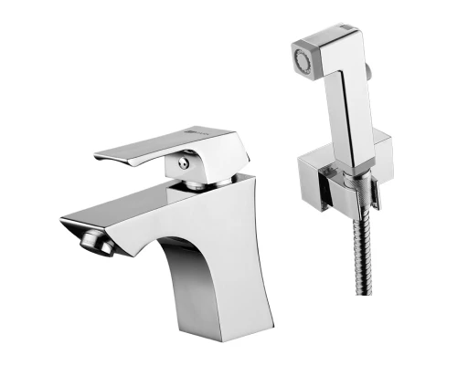 Unit Смеситель для раковины и биде, монолит.излив 125мм гигиен.душ, р/ОД, хром, LM, LM4516C
