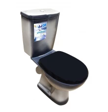 УЮТ  Унитаз-компакт, косой выпуск, 2-х реж.арм-ра Инкоэр, сид.п/п Уклад, черный, ROSA