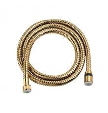 Шланг душевой двухзагибный 1,5 м, TURN-FREE, латунный, золото. LEMARK