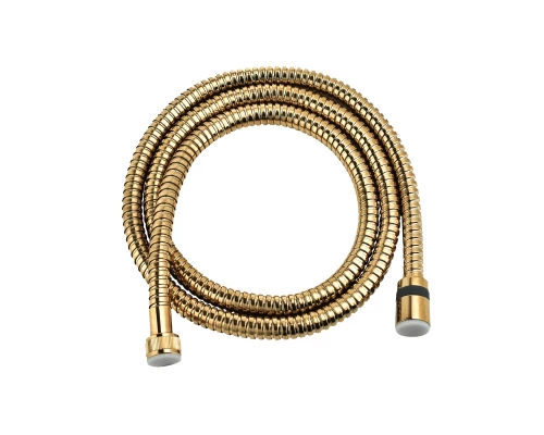 Шланг душевой двухзагибный 1,5 м, TURN-FREE, латунный, золото. LEMARK