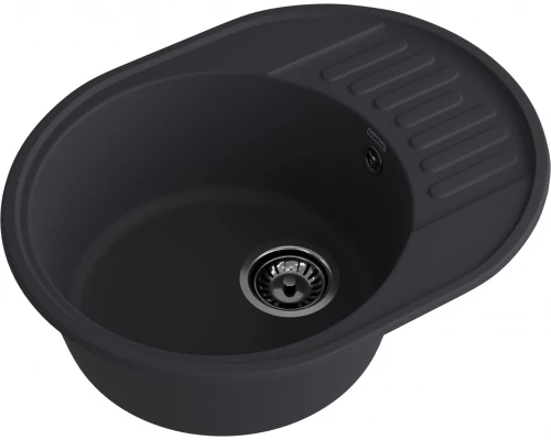GranFest QUARZ (ECO-58) Мойка чаша+кр 620*480 (черный)