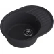 GranFest QUARZ (ECO-58) Мойка чаша+кр 620*480 (черный)