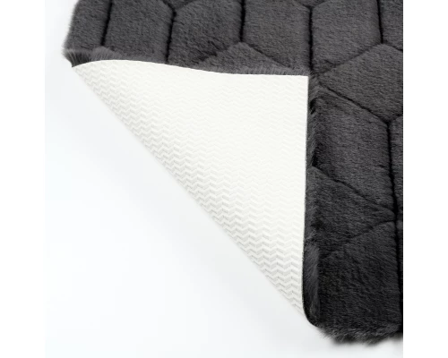 Коврик для ванной 1-ый Fixsen DIAMONT, FX-9050V, графит, 70х120 см