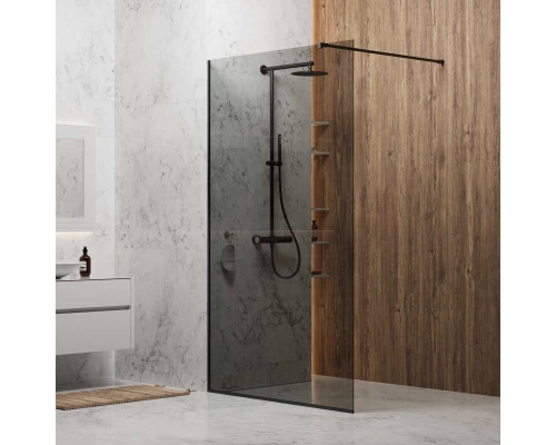 Душевая стенка SKY BLACK 800 тонированное стекло, BERGES