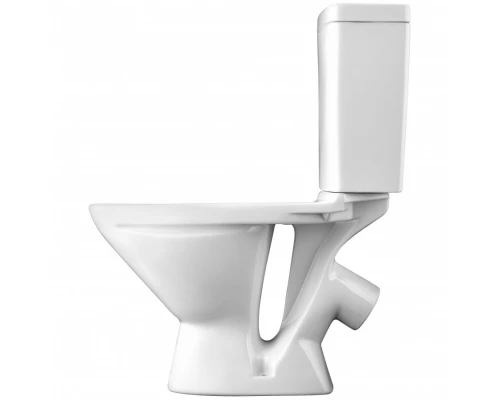 ЛИГА Унитаз-компакт, косой выпуск, 2-х режимная арматура, сиденье дюропласт Dino Plast, САНТЕК 
