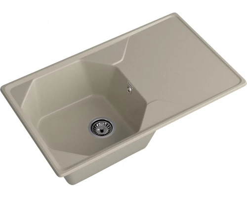 GRANFEST Мойка композит UNIQUE, GF-U-840L, чаш+кр 840*500, топаз