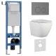 Комплект 3в1 IBERICA BLANCA инсталляция SILENCIO MINI, унитаз BILBAO ALTO белый, кнопка смыва INOX-О вороненая сталь (IB.001M.BLA.231.8180)