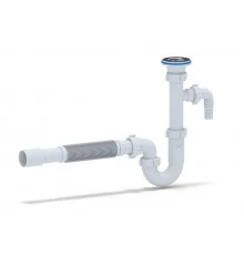 Сифон Ани 1 1/4*32 прямоточный с отв. для с/м и г/т 32*32/40, ANI PLAST