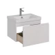 Тумба Lemark VEON MINI 60 см под 1 раковину, подвесная,1 ящик, цвет корпуса, фасада: Белый глянец