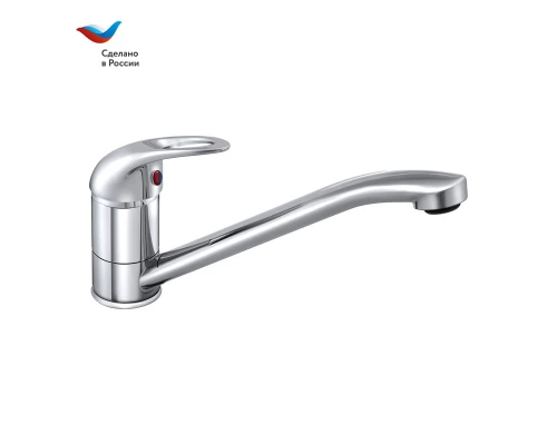 ПРОРАБ Смеситель для мойки с длинным изливом (б/з подвод.), одноручный, СЛАВЕН, Р21
