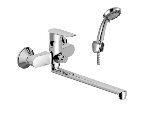 S35 Смеситель для ванны, круг.пов.излив 350мм, р/ОД, хром, ROS, S35-35