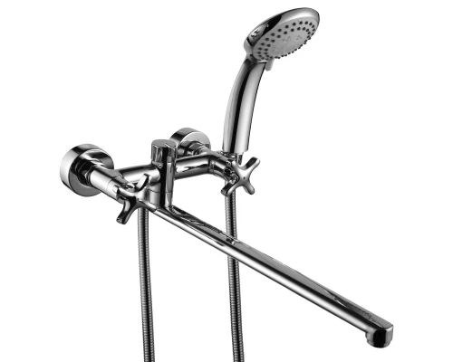 RS39 Смеситель для ванны, круг.пов.излив 350мм, р/ДВ, хром, ROS, RS39-84