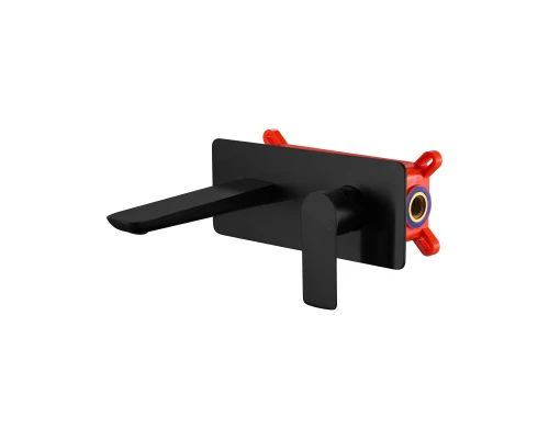 Смеситель для раковины VENTAS S скрытого монтажа, совместный, черный матовый, BERGES