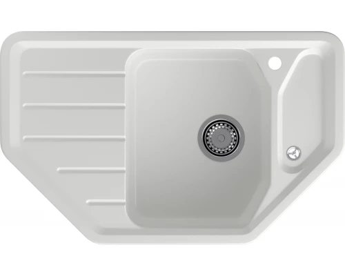 GRANFEST Мойка композит CORNER  GF-C--800E угловая 800*500мм  иней  арт.GF-