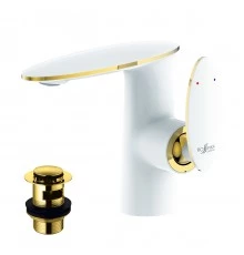 RS30 Смеситель для раковины, монолит.излив 161мм, р/ОД, хром, ROS, RS30-11W