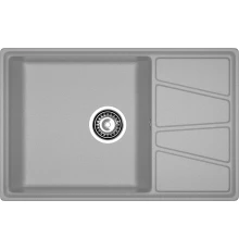 GRANFEST Мойка композит VERTEX, GF-V-780L, чаш+кр 780*500, серый