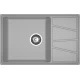 GRANFEST Мойка композит VERTEX, GF-V-780L, чаш+кр 780*500, серый