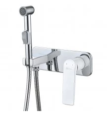 Allegro Смеситель для биде, гигиен.душ на стену держ.на теле, р/ОД, хром/белый, LM, LM5919CW