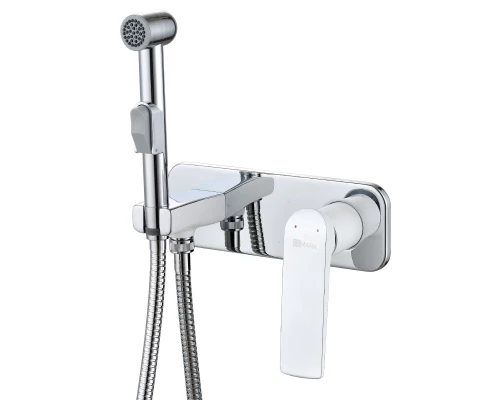 Allegro Смеситель для биде, гигиен.душ на стену держ.на теле, р/ОД, хром/белый, LM, LM5919CW