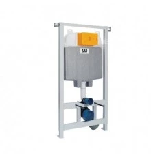 09892 OLP Комплект:Инсталляция  74 (0580*1150*0120), пневм.+Панель слива KARISMA  пластик хр. гл OLI