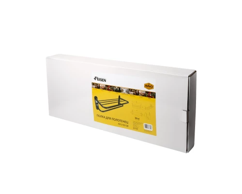 Полка для полотенец черная 66 см (FIXSEN HOTEL (FX-31015В)