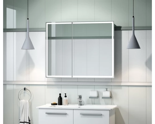 Зеркало-шкаф Allure Led 1000х800 с датчиком движения, розеткой