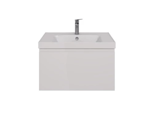 Тумба Lemark VEON MINI 70 см под 1 раковину, подвесная,1 ящик, цвет корпуса, фасада: Белый глянец  
