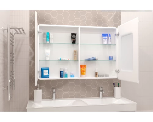 Зеркало-шкаф Avenue Led 1200х800 с датчиком движения и розеткой