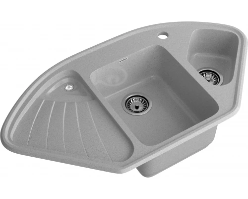 GRANFEST Мойка композит CORNER  GF-C--1040E угловая 1039*560мм  серый арт.GF-