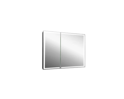 Зеркало-шкаф Mirror Box black Led 1000х800