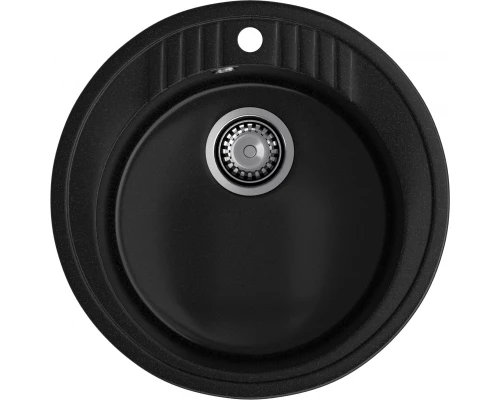 GRANFEST Мойка композит RONDO GF-R--520   D=520 мм   черный   арт.GF-