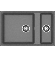GRANFEST Мойка композит LEVEL, GF-LV-760K, 1.5-чаши 760*500, графит