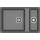 GRANFEST Мойка композит LEVEL, GF-LV-760K, 1.5-чаши 760*500, графит