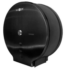 Диспенсер для туалетной бумаги Nofer круглый из нержавеющей стали черный 280*272*115