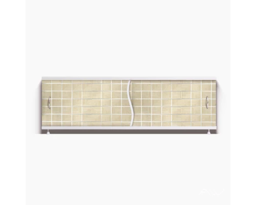 ПРЕМЬЕР Экран для ванны 150 см, полистирол,(плитка бежевая-045), ALAVANN