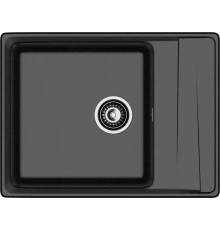 GRANFEST Мойка композит LEVEL, GF-LV-660L, чаш+кр 660*500, черный