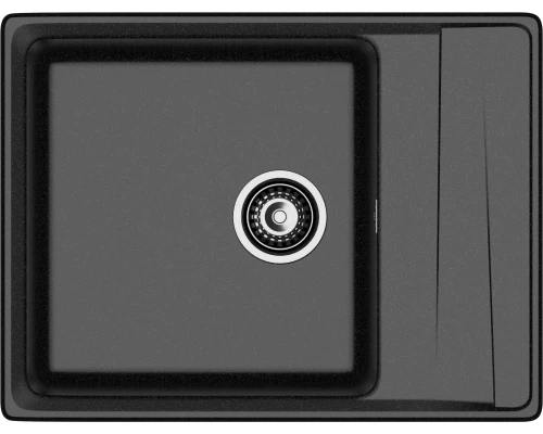 GRANFEST Мойка композит LEVEL, GF-LV-660L, чаш+кр 660*500, черный