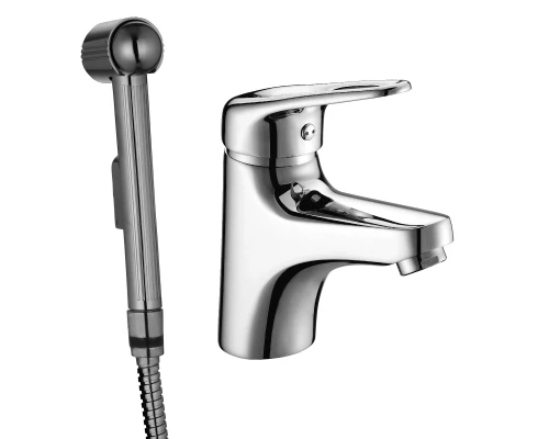 Luna Смеситель для раковины и биде, монолит.излив 113мм гигиен.душ, р/ОД, хром, LM, LM4116C