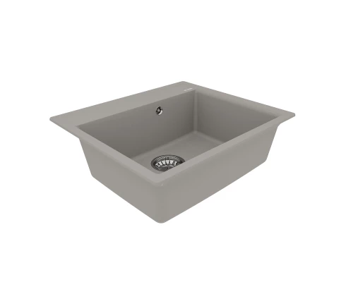 Кухонная мойка Lemark HANKA 570 врезная прямоугольная из кварцгранита, Грей