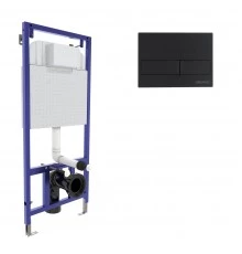 Инсталляция  для скрытого монтажа NOVUM L5 с кнопкойчерная SoftTouch, BERGES