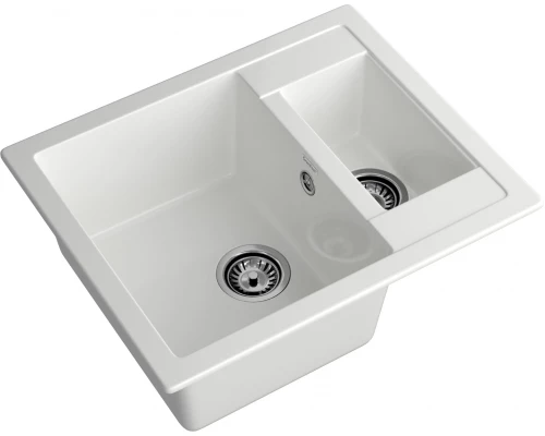 GRANFEST Мойка композит QUADRO GF-Q--610K 1.5-чаши. 610*500мм  иней арт.GF-