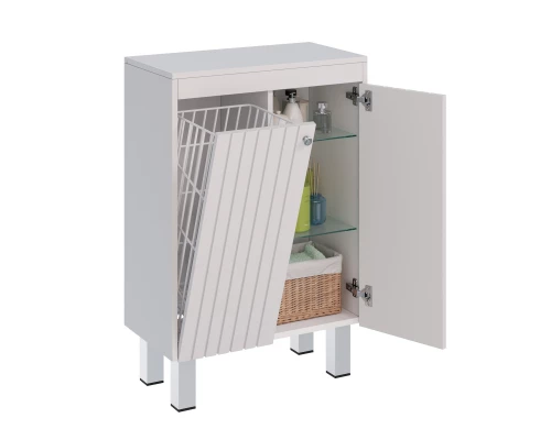 Шкаф Lemark ROMANCE 60 см подвесной/напольный, с откидной корзиной для белья, цвет корпуса, фасада: 