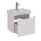 Тумба Lemark BUNO MINI 45 см под 1 раковину, подвесная, 1 ящик, цвет планки: Серый, цвет корпуса, фа