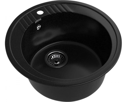 GRANFEST Мойка композит RONDO GF-R--520   D=520 мм   черный   арт.GF-