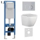 Комплект 3в1 IBERICA BLANCA инсталляция SILENCIO MINI, унитаз BILBAO ALTO белый, кнопка смыва ESTI-O хром матовый (IB.001M.BLA.231.823)