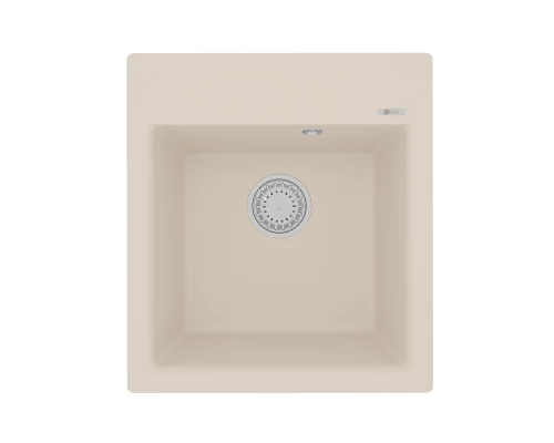 Кухонная мойка Lemark HANKA 450 врезная прямоугольная из кварцгранита, Шампань 